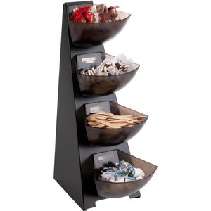 APS Portionsspender Multi Rack 11414, 4-stufig, für Kaffeesahne / -zubehör, Edelstahl / Kunststoff