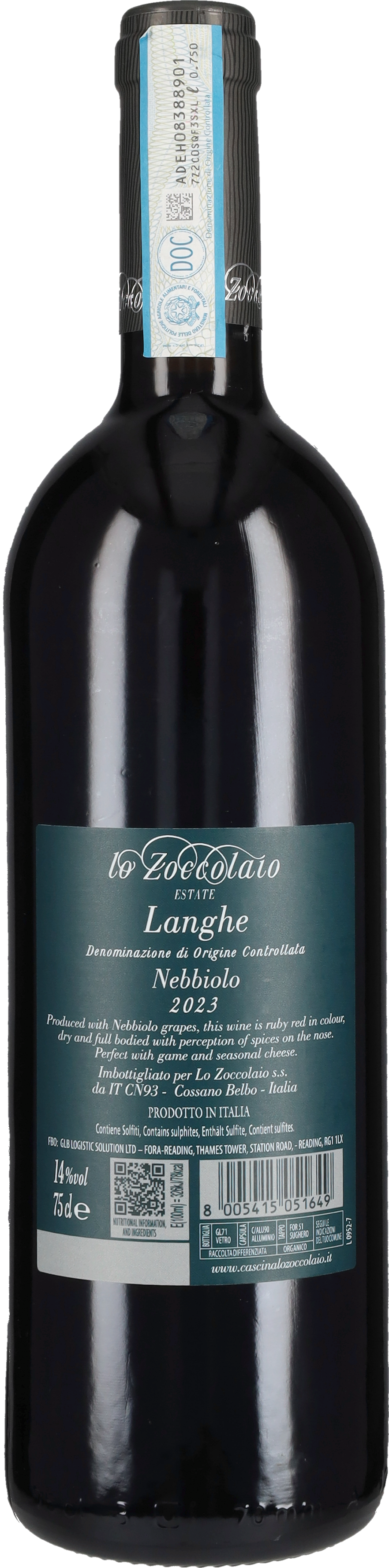Nebbiolo 'Nubié' Lo Zoccolaio 2023