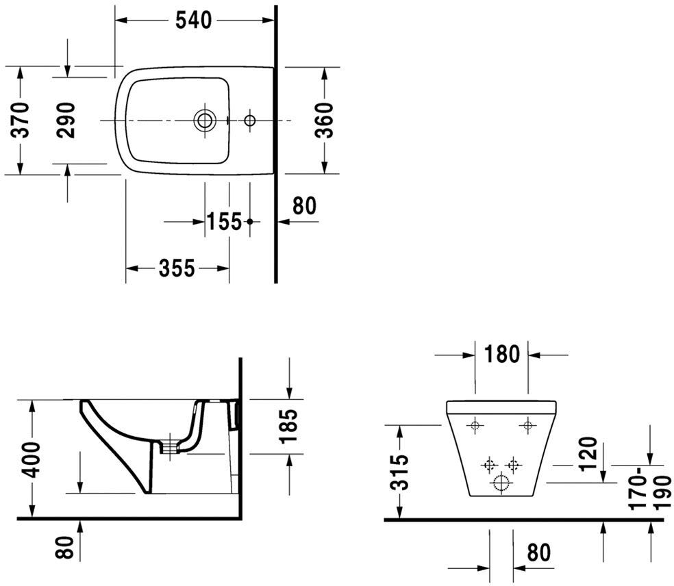 Duravit DuraStyle Wand-Bidet