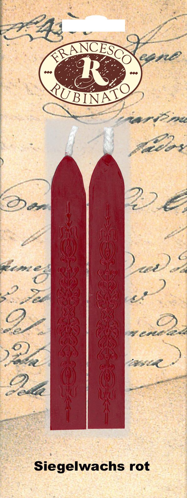 FRANCESCO RUBINATO™ Siegelwachs mit Docht, rot RU-4104-06SB