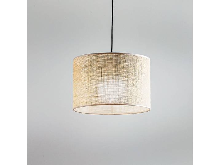 Hängelampe Juta TK Lighting, dimmbar, braun / rost, für Wohn- / Esszimmer, Textil / Stoff / Seide, Pendelleuchte