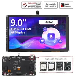 Elecrow CrowPanel Advance 9 HMI-Touch-Display, ESP32-P4/C6, Wi-Fi 6, BT 5.3, Flash/PSRAM, GPIO, 5V