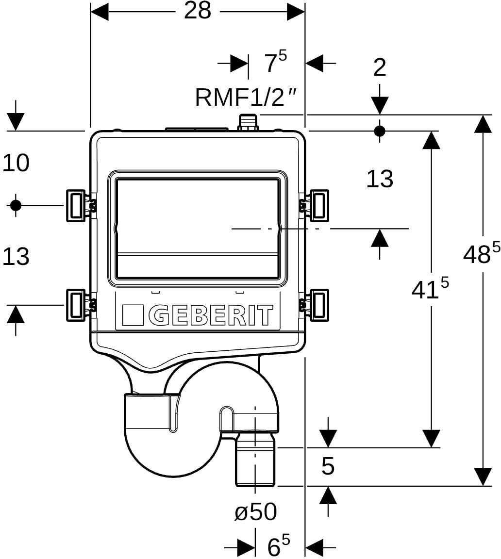 Geberit HS10 Hygienesp. mit 1 Wasseranschluss 616276001