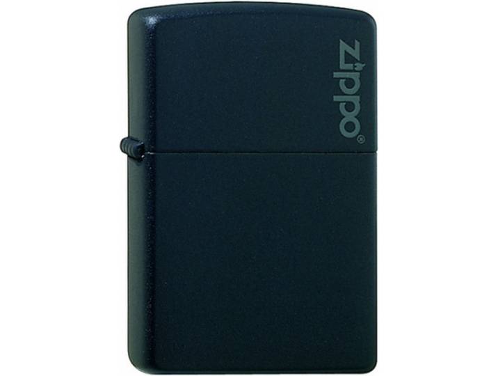 Aansteker Zippo Black Matte with Logo