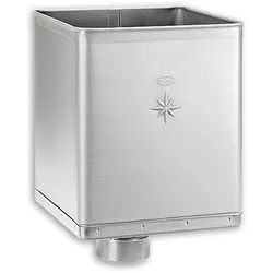 Design-Wasserfangkasten Grömo exzentrisch, Quartz-Zinc, verschiedene Größen (Ausführung: Ø 80mm)