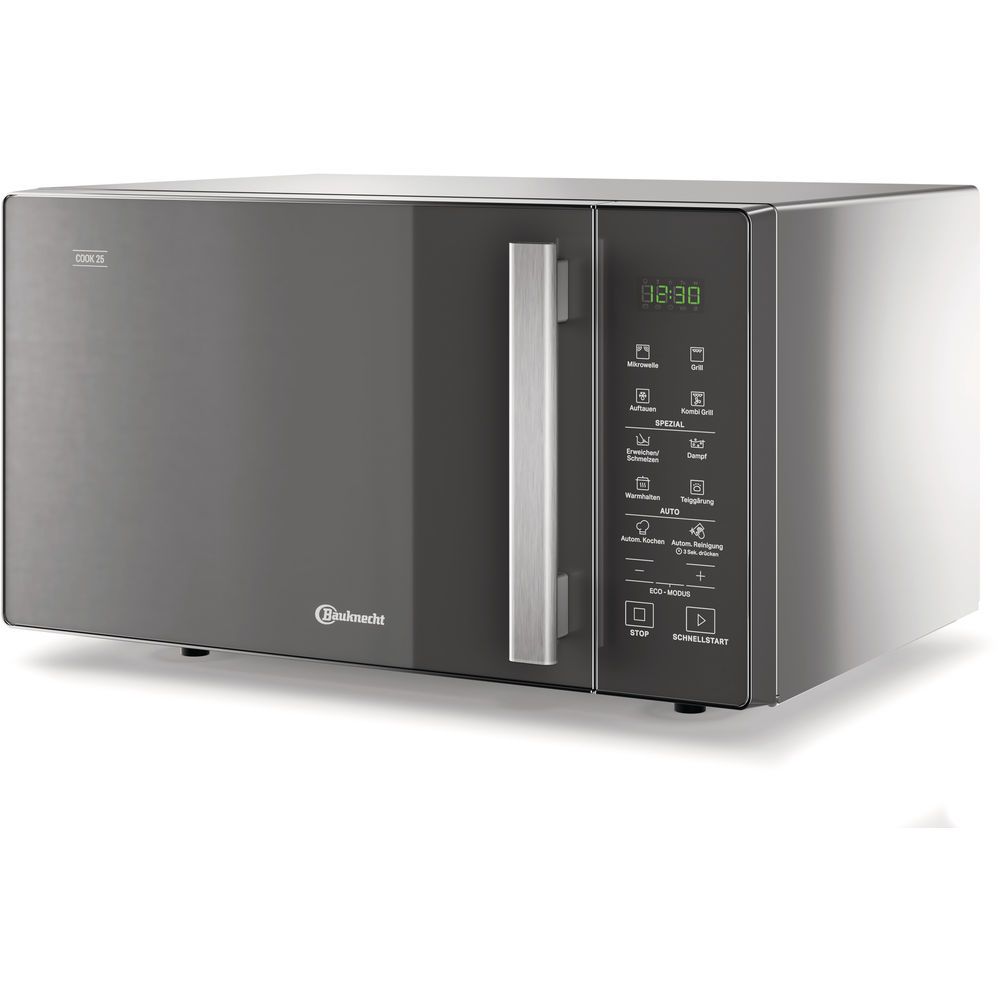 Bauknecht MW254SM Standgeräte Solo 900 W Größe: mittel 7 Stufen Dampfgaren Grill (Schwarz) MW 254 SM