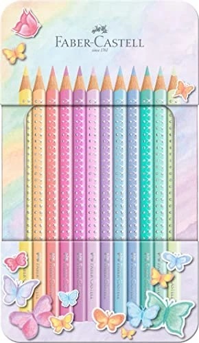 Faber-Castell Buntstifte Sparkle Pastell 12er Metalle.