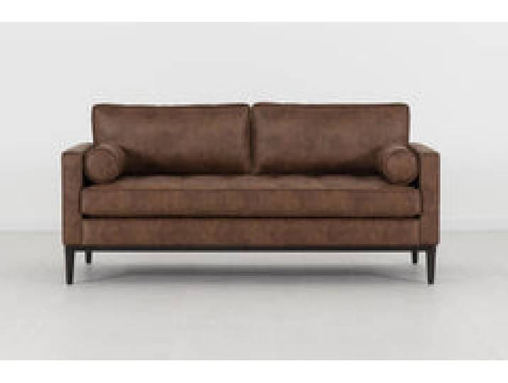 Zweisitzer-Sofa Model 02, Kastanienbraun
