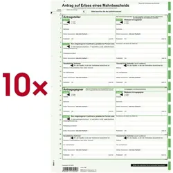 RNK-Verlag Mahnbescheid A4 10 Stück weiß