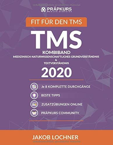 Jakob Lochner - TMS Kombiband - Medizinisch-naturwissenschaftliches Grundverständnis & Textverständnis 2020: 2x 8 komplette Durchgänge + Lösungstrategien + Online Zusatzübungen - Preis vom 13.10.2026 11:25:28 h