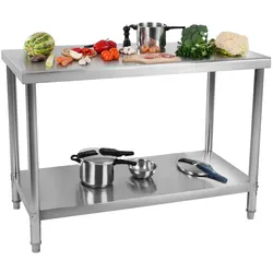 Royal Catering Edelstahl-Arbeitstisch - ECO - 120 x 70 cm - 400 kg -
