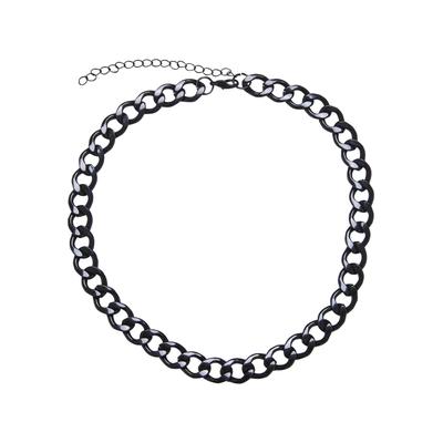 Edelstahlkette URBAN CLASSICS "Urban Classics Unisex Big Chain Necklace", schwarz, Halsketten, Damen, onesize, Eisen, Edelstahlkette
