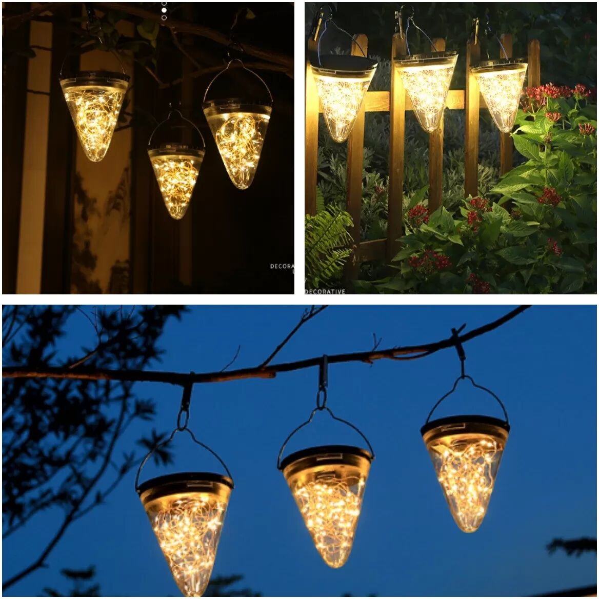 INF Lampe Solaire LED Suspendue pour Jardin - Éclairage Décoratif Extérieur Étanche pour Cour de Villa