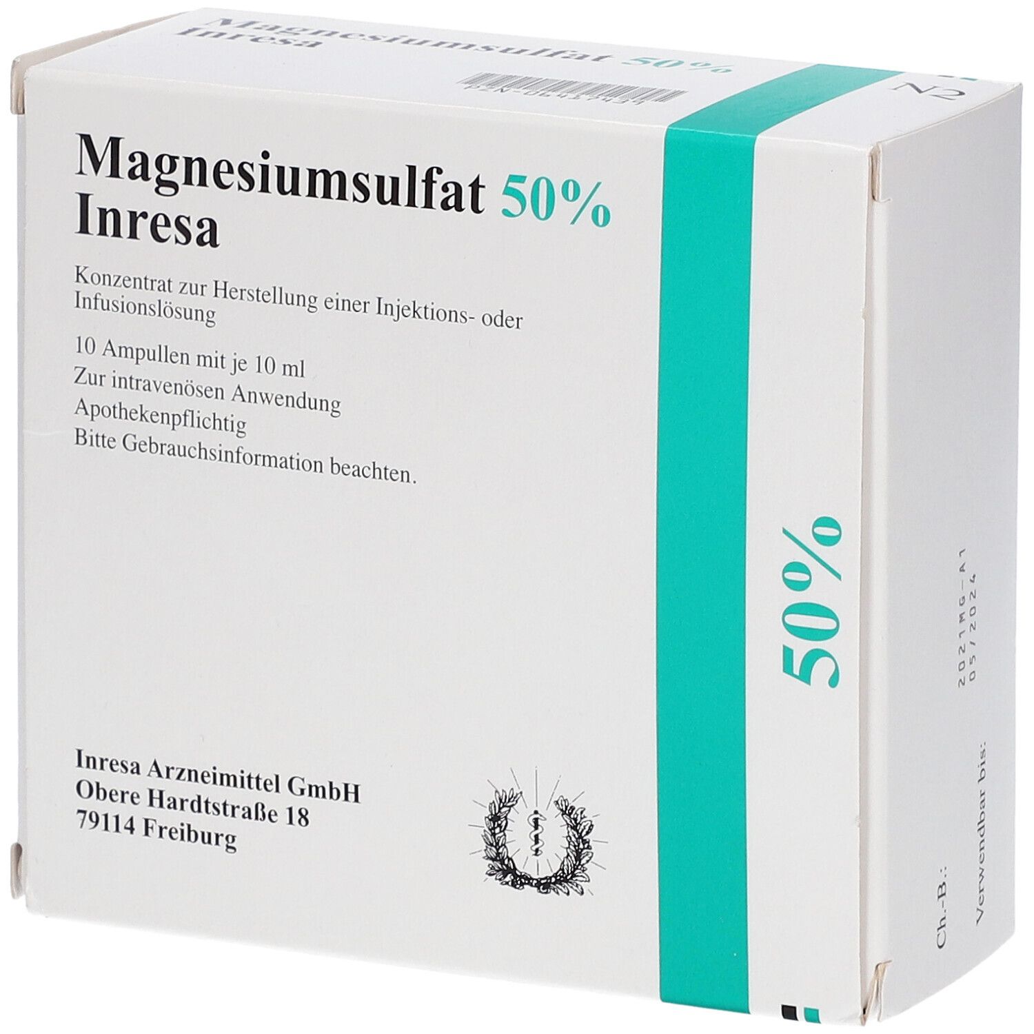 Magnesiumsulfat 50% Inresa Konz.z.H.e.Inj.-/Inf.L. 10x10 ml Konzentrat z. Herst. einer Inj.- oder Infus.lösung