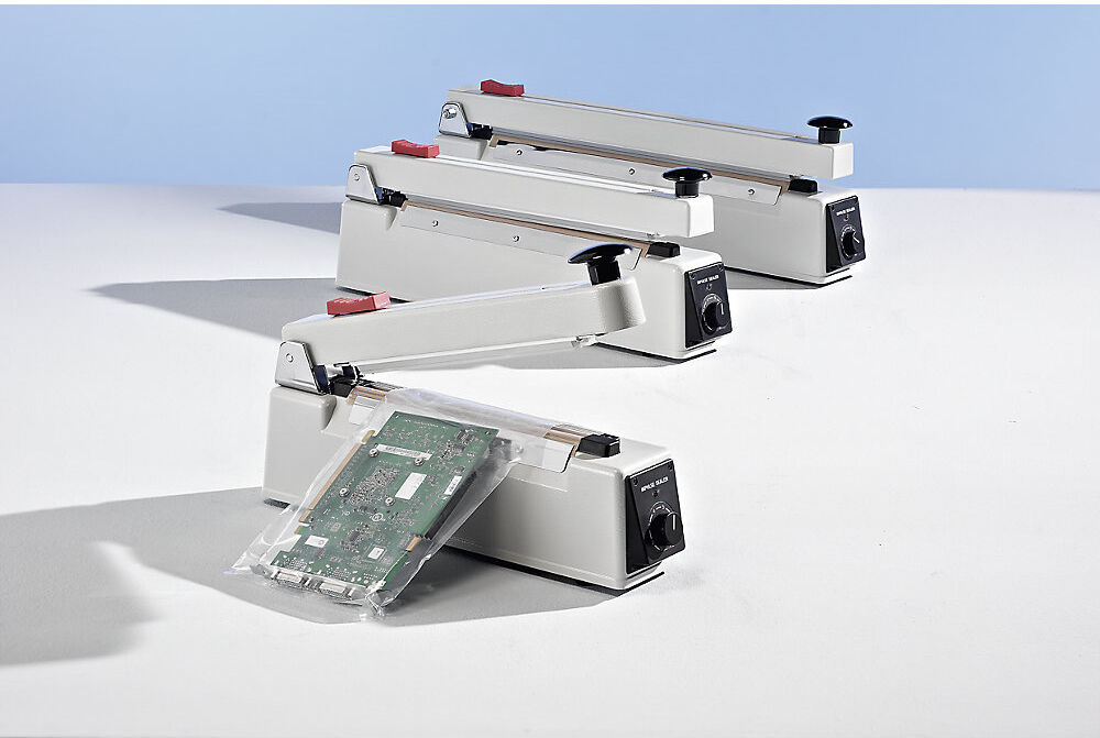 kaiserkraft Impulsschweißgerät ECO, mit Schneidevorrichtung, Schweißnaht LxB 300 x 2 mm
