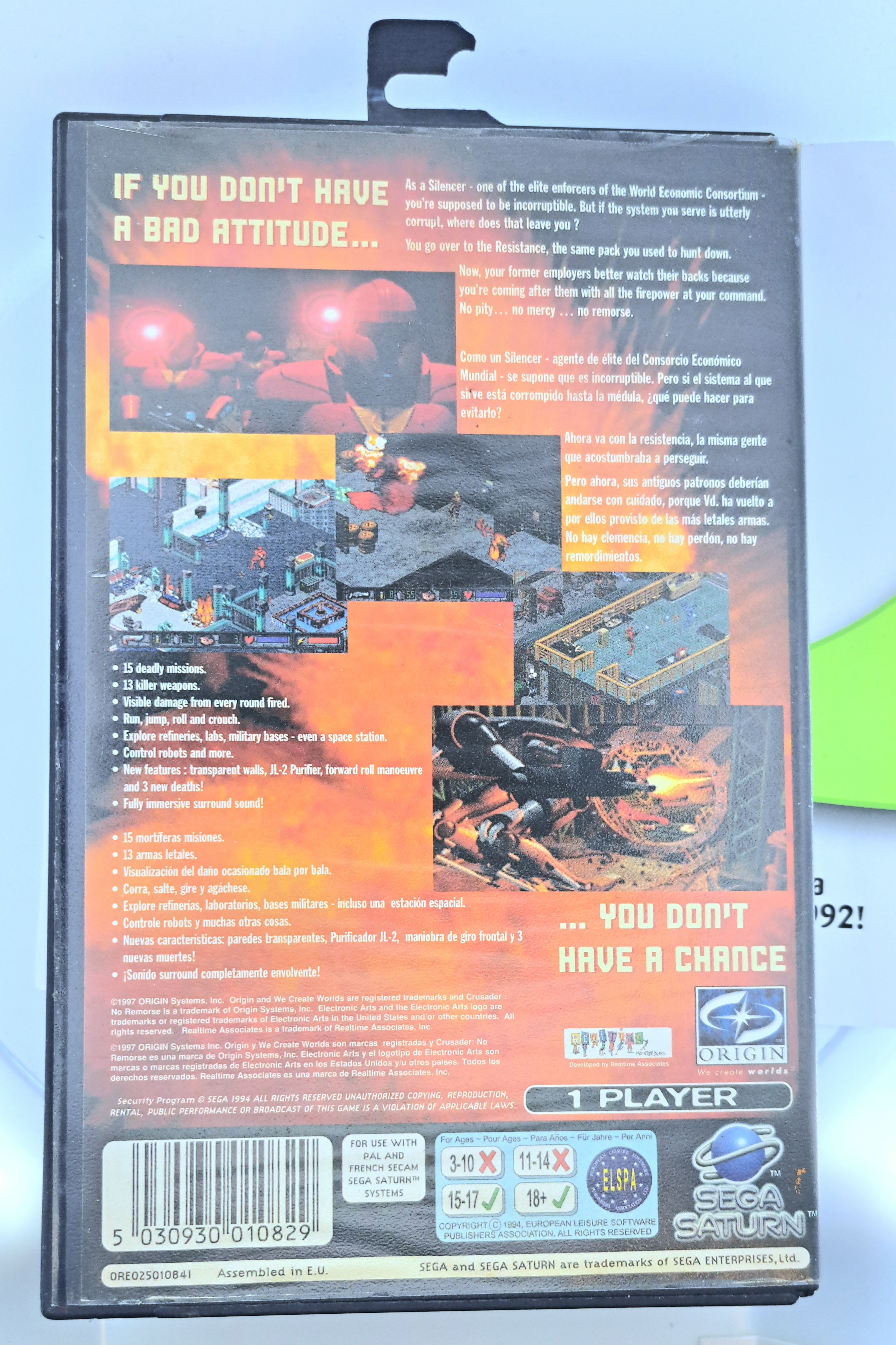 Crusader No Remorse (Boxed) SEGA Saturn (Käytetty)