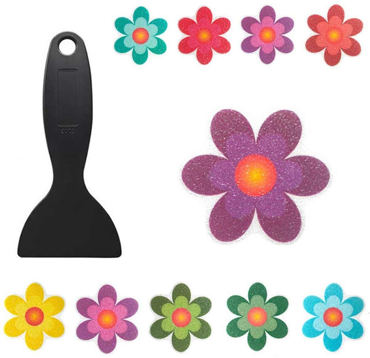 MTTproducts Bloemenbadstickers 10 stuks - Antislip - Zelfklevend - Waterdicht