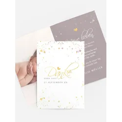 Dankeskarten Taufe selbst gestalten mit Spruch und Fotos im Onlinedesigner bei Meine-Kartenmanufaktur.de