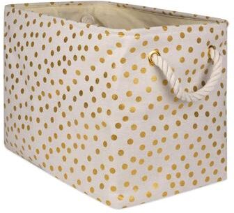 DII Golden Patterned Decorative Storage Bin