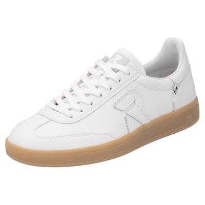 Sneaker RIEKER "San Diego Swing2GO", Damen, Gr. 41, Synthetik Textil, weiß, Leder, Schuhe Sneaker, Retro-Sneaker, Freizeitschuh, Halbschuh mit herausnehmbarem Fußbett