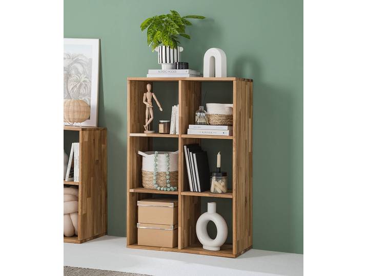 Étagère GrapWOOD Chêne massif huilé Marron/Chêne 76 x 112cm Chêne