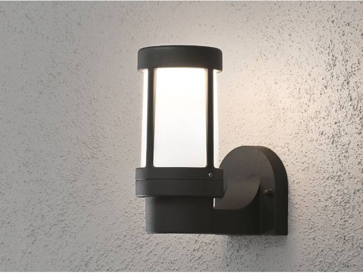 Konstsmide Siena schwarz lackiertes Aluminium, opales Glas 7513-752