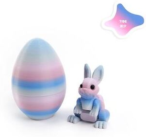 Inspired Finds 3D Printed Easter Rabbit Egg Bunny Ornament Cute Desktop Decor soft Tide