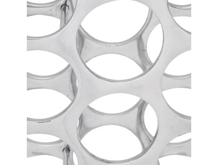 Casier à bouteilles en aluminium - - 27 bouteilles - Argenté - 33x19x102 cm - Design moderne - Durable