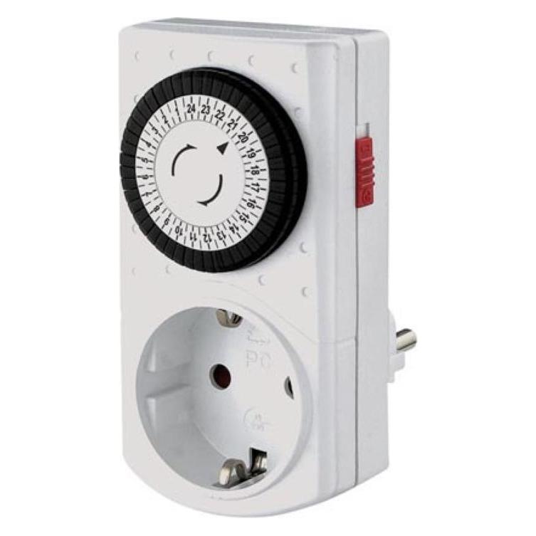 Perel MINI-24-Std.-ZEITSCHALTUHR - SCHUTZKONTAKT (DEUTSCHES SYSTEM) (Typ F) (E305DM-G)