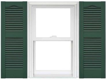 Mid-America Mid America Open Louver Vinyl Shutters (1 Pair) Special Order 14.5 x 60 028 Forest Green