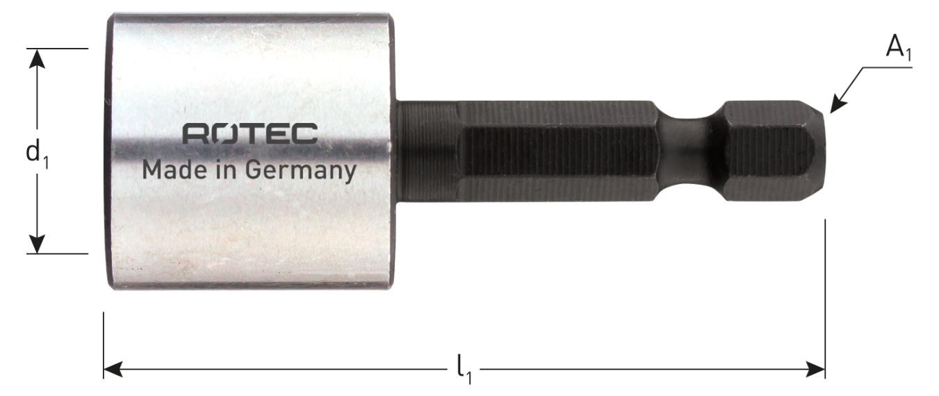 Rotec magnetische dopsleutel 50mm SW 1/4