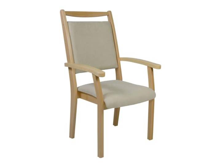 Devita Stuhl für Senioren Kerry mit Rückengriff Verschiedene Sitzhöhen Holzfarbe: Buche hell - Dekor: DB14 Microfaser Sand - Sitzhöhe: 46 cm Standard