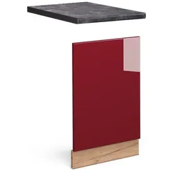Vicco Frontblende Fame-Line, Geschirrspülerblende, Rot, Gold