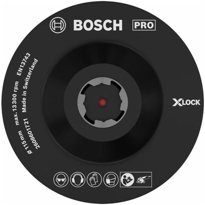 Plateau support BOSCH X-LOCK 115 mm Velcro 13.300 tr/min (2608601721)