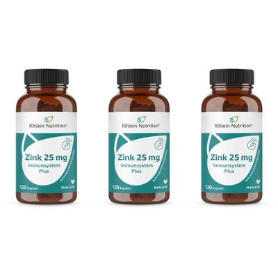 Zink 25 mg Immunsystem Plus hochdosiert+vegan Kps. x3 3x120 St Kapseln