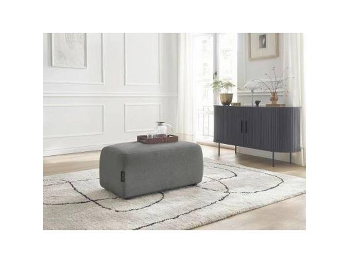 Hocker Atilla, Dunkelgrau, Kunststoff, rechteckig, 92x44x48 cm, Wohnzimmer, Hocker, Sitzhocker