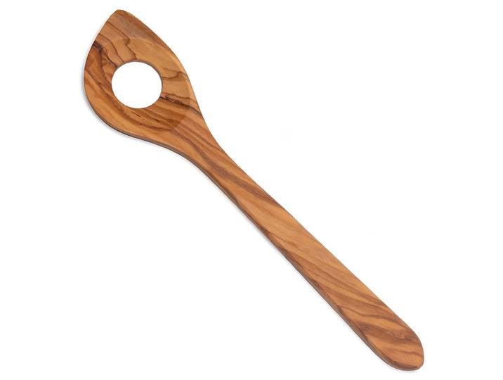 Lochkelle mit Spitze, Küchenhelfer, 30 cm, Olivenholz