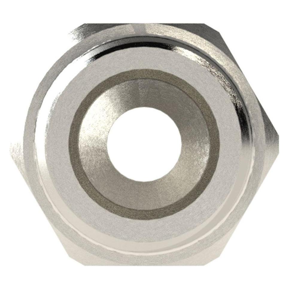 Riegler Doppelgewindenippel Messing vernickelt Aussengewinde 1/2 / 1/2 " SW 24 mm (131900)