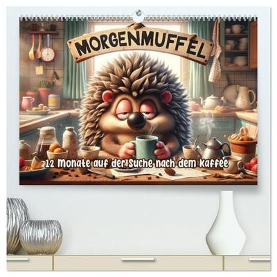 Morgenmuffel: 12 Monate auf der Suche nach dem Kaffee (hochwertiger Premium Wandkalender 2027 DIN A2 quer), Kunstdruck in Hochglanz