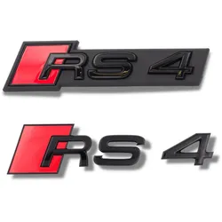 Original Audi RS4 Schriftzugpaket schwarz vorne + hinten