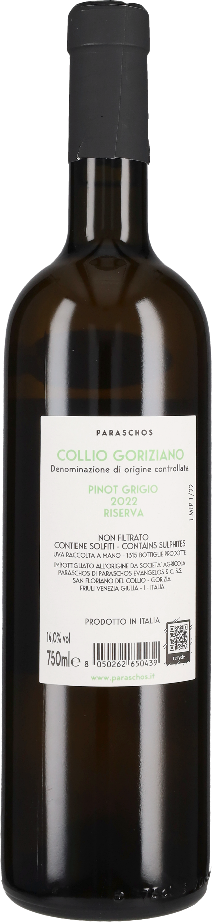 Pinot Grigio 'JZB' Riserva Collio Paraschos 2022
