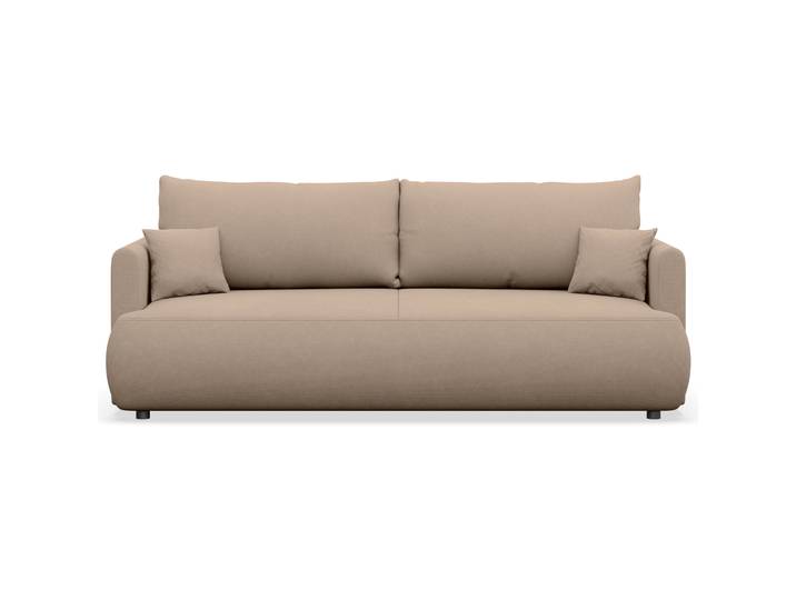 Dreisitziges ausklappbares Sofa Ovo Mini mit Stauraum, beige