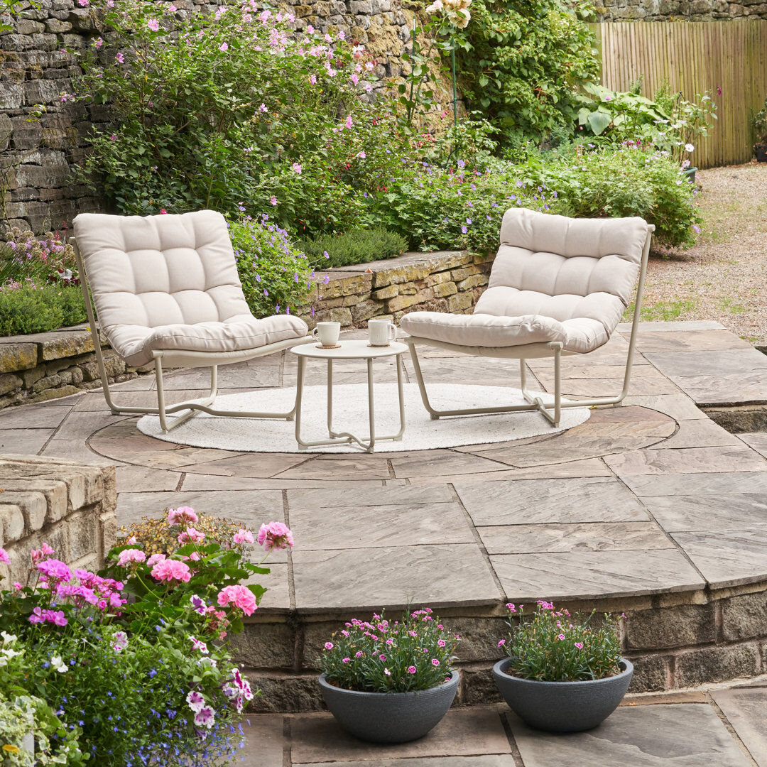 George Oliver Clermont Anthracite Outdoor Lounging Set Putty Beige 2