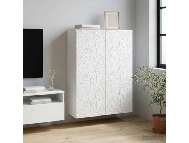 GPWERSDF Wandschrank Weiß 66 x 34,5 x 90 cm Holzwerkstoff mit 2 Türen Holzwerkstoff, weiße Oberfläche, 90° Pendeltüren, Holzbretter, wandmontierbar, leicht zu reinigen