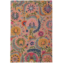TEPPICH aus Wolle HEDDA in Bunt, floral, 200 x 300 cm