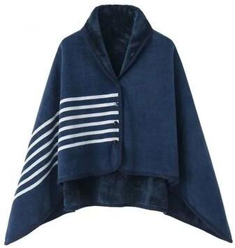 Uplift Essentials Thick Plaid Wearable Blanket With Buttons Soft Fleece Shawl Throw style 5