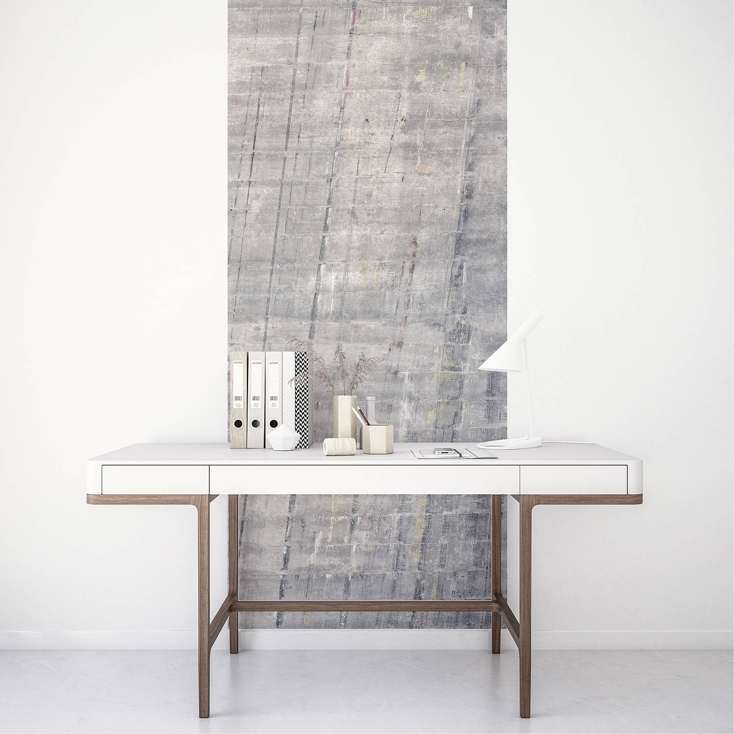 home24 Fotobehang Concrete Mural Breedte: 100 cm