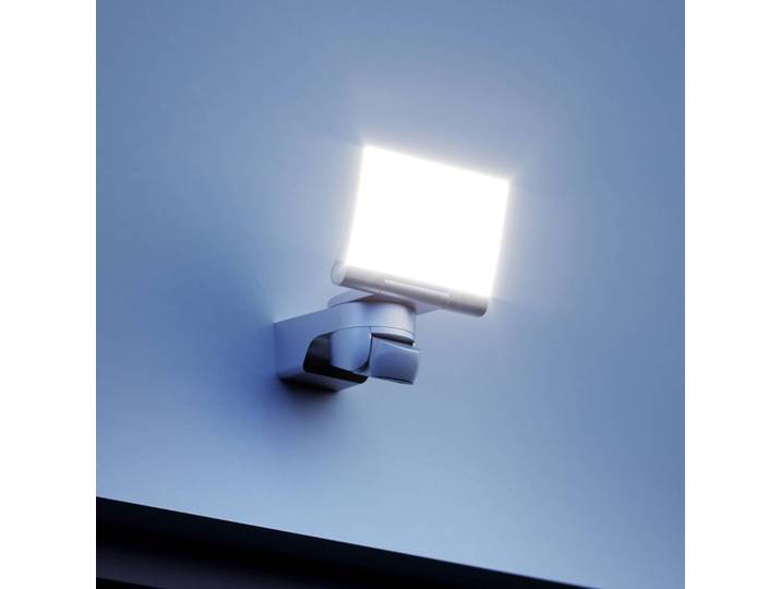 STEINEL XLED Home 2 S Sensor-Außenstrahler, silber, alu / grau / zink, Kunststoff, Wandstrahler