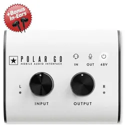 Blackstar Audio-Interface Polar GO mobiles 2-Kanal Interface - Bonus In-Ear Kopfhörer, Audio Interface, Weiss