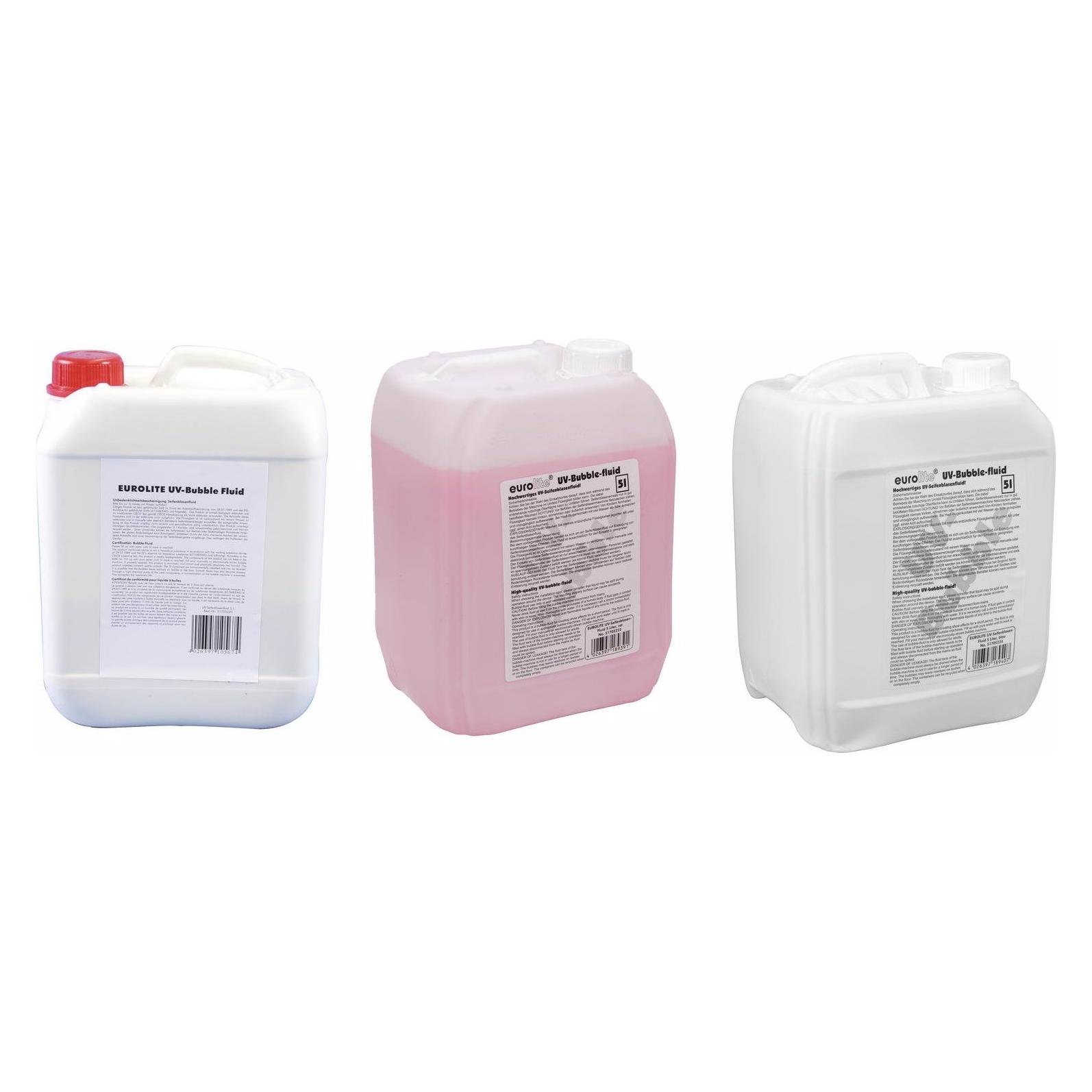 Eurolite Set 3x UV-Seifenblasenfluid 5l gelb + rot + blau (20000257)